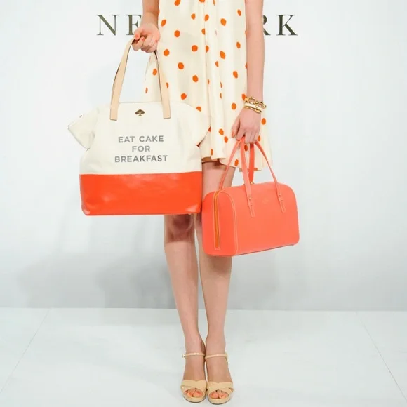 Kate Spade Eat Cake for Breakfast zipped tote